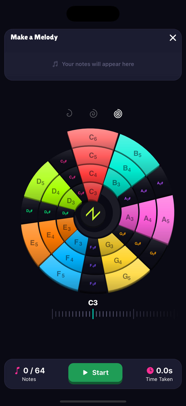 Make a Melody, recording your own song on the spiral